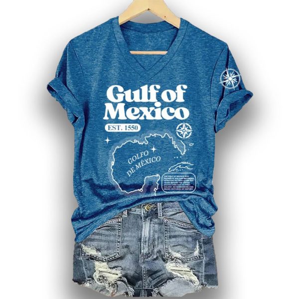 Gulf Of Mexico Est 1550 Map Shirt