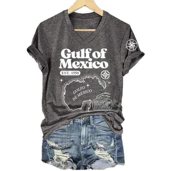 Gulf Of Mexico Est 1550 Map Shirt