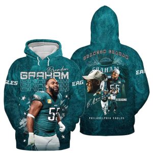 Brandon Graham 15 Seasons Of Greatness 3D Shirt2