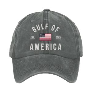 Retro Gulf Of America Est 2025 Print Baseball Cap1