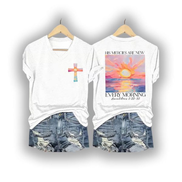 His Mercies Are New Every Morning Feeling Printed T-Shirt