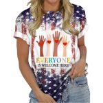 Idaho Teacher American Flag Crew Neck T-shirt