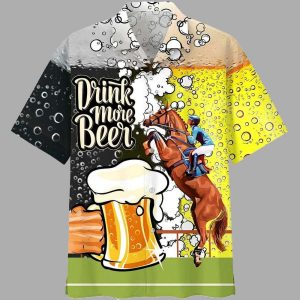 Kentucky Derby Horse Racing Drink More Beer Hawaiian Shirt1