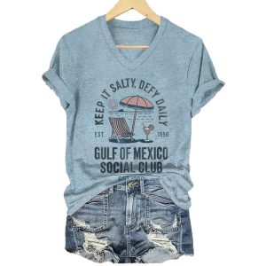 Keep It Salty Defy Daily Gulf Of Mexico Social Club Est 1550 Shirt2