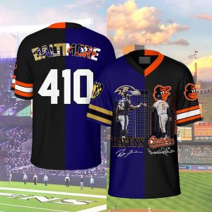 Ray Lewis Ravens Brooks Robinson Orioles Football Jersey1