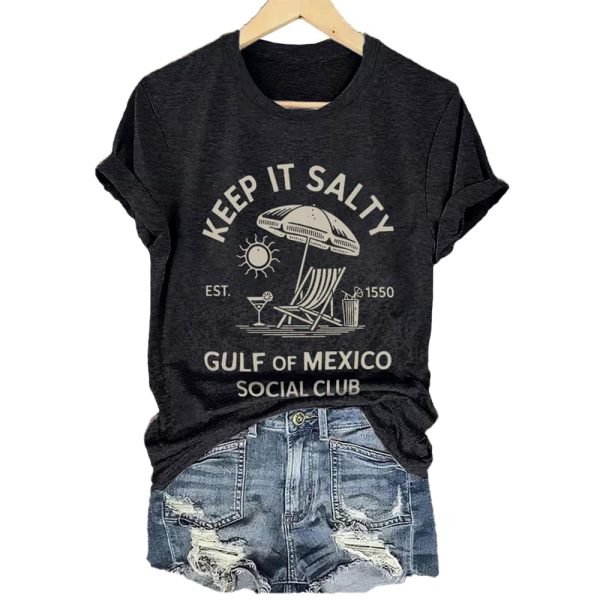 Keep It Salty Gulf Of Mexico Social Club Est 1550 Shirt