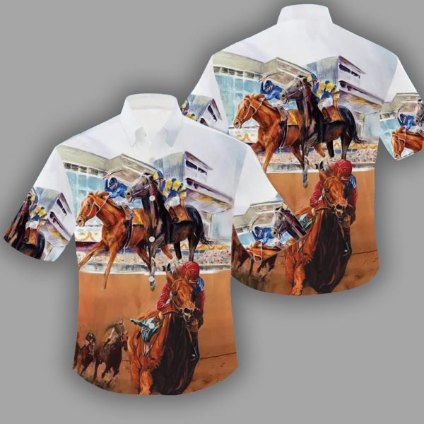 Kentucky Derby 150 Horse Racing Hawaiian Shirt