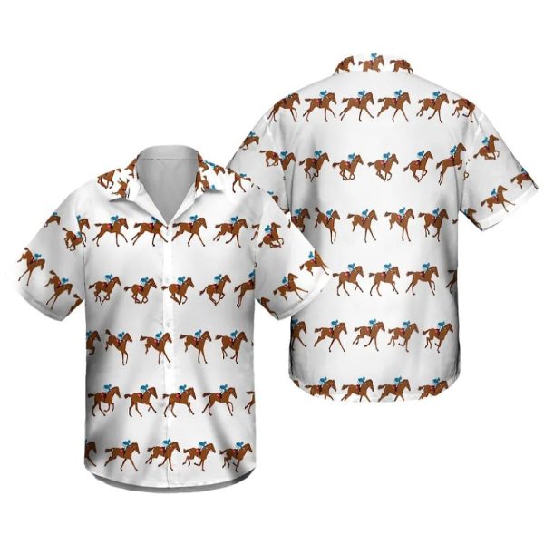 Kentucky Derby Horse Racing 3D Print Hawaiian Shirt