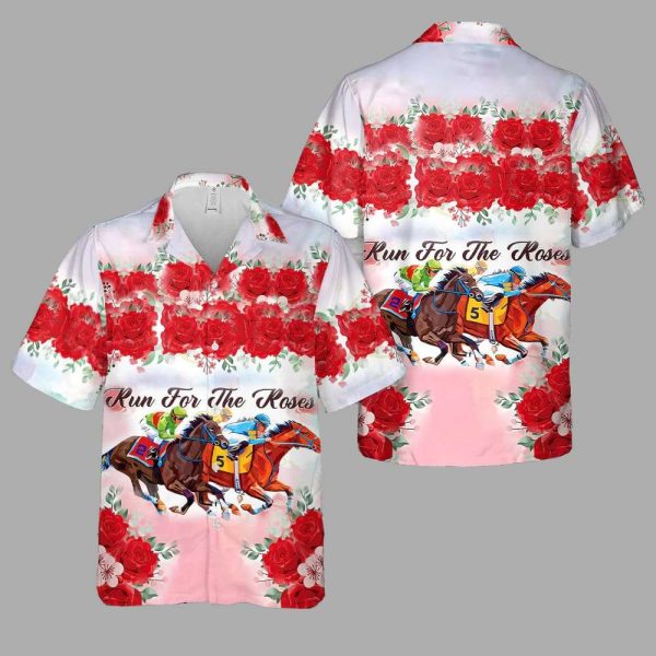 Kentucky Derby Horse Run for The Roses Hawaiian Shirt