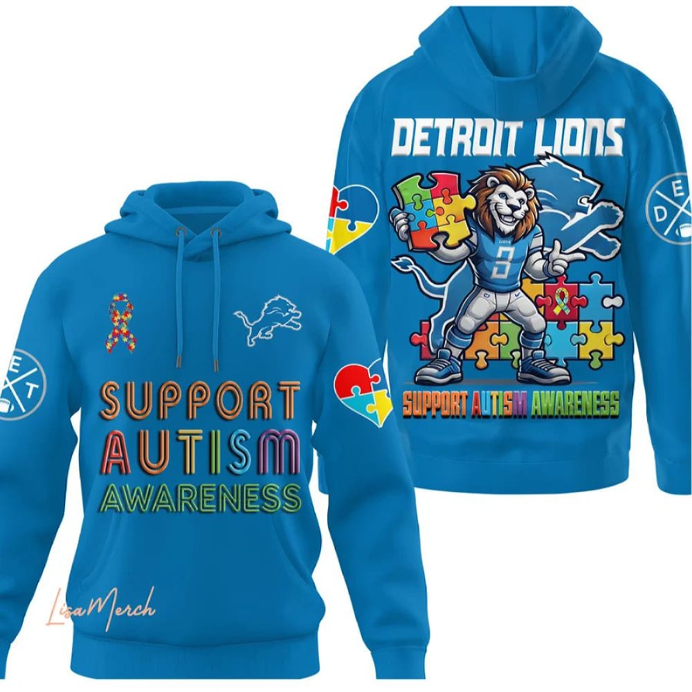 Lions Support Autism Awareness 3D Shirt Lions Support Autism Awareness 3D Shirt