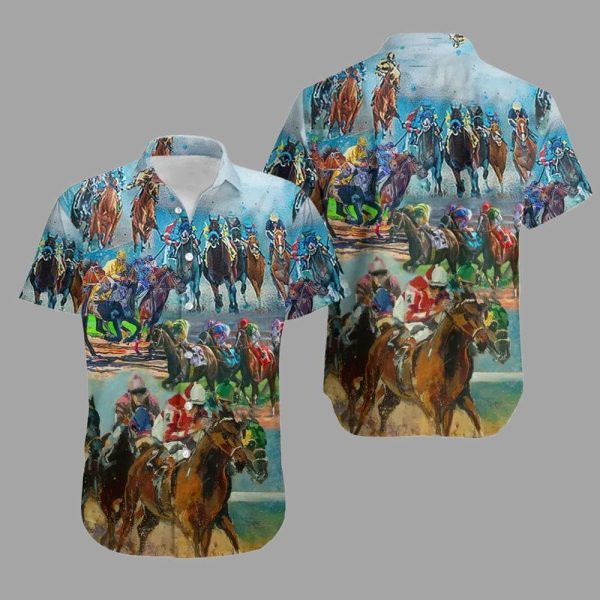 Louisville Kentucky Derby 150th Horse Racing Hawaiian Shirt