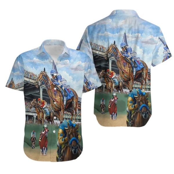 Louisville Kentucky Derby Horse Racing 3D Hawaiian Shirt