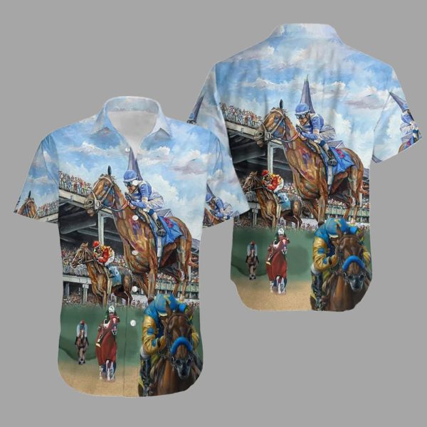 Louisville Kentucky Derby Horse Racing 3D Hawaiian Shirt