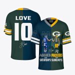 Love Aggies On Saturdays Packers On Sundays Jersey
