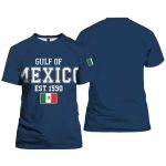 Men's Retro Gulf Of Mexico 1550 Print T-Shirt