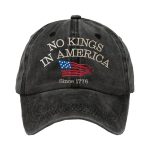 No Kings In America Since 1776 Print Baseball Cap