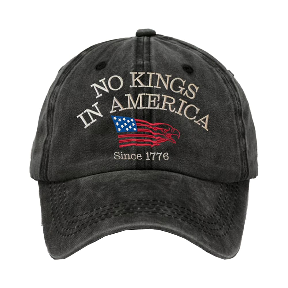 No Kings In America Since 1776 Print Baseball Cap No Kings In America Since 1776 Print Baseball Cap