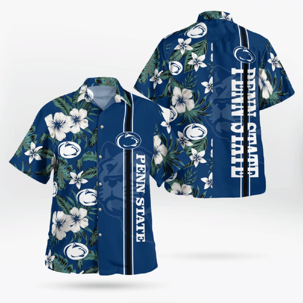 Penn State Flowery Aloha Summer Beach Hawaiian Shirt Penn State Flowery Summer Beach Hawaiian Shirt