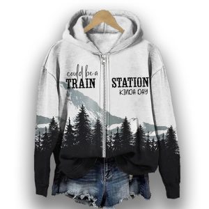 Yellowstone Could Be A Train Station Kinda Day Mountains Landscape Shirt1