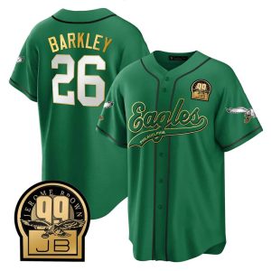Saquon Barkley Eagles Jerome Brown Baseball Jersey