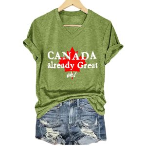 Womens Canada Already Great Eh Print T shirt2