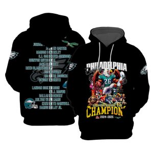 Eagles Super Bowl LIX Champions 2024 2025 Hoodie