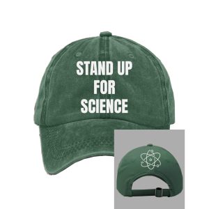 Retro Stand Up For Science Print Baseball Cap2