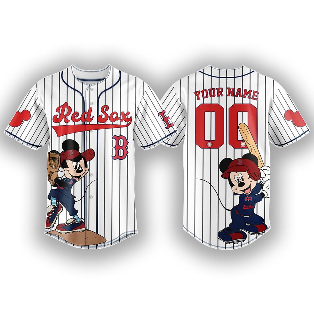 Red Sox Mickey Mouse Baseball Jersey 2025 Red Sox Mickey Mouse Baseball Jersey 2025