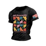 Retro DEI Floral Prevents Unplanned Group Chats Print T-Shirt