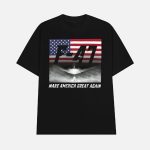 Retro F-47 Air Force Fighter Jet Make America Great Again Print T-Shirt