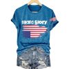 Retro Faded Glory Print T-Shirt