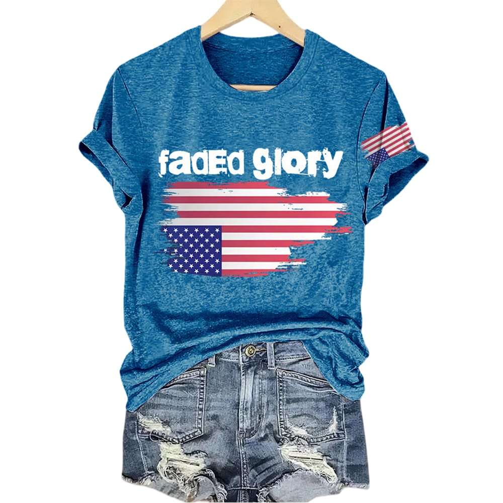 Retro Faded Glory Print T Shirt Retro Faded Glory Print T-Shirt