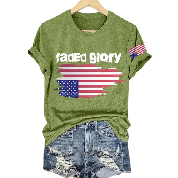 Retro Faded Glory Print T-Shirt