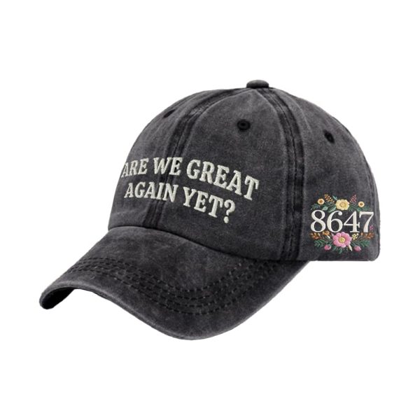 Retro Flowers 86 47 Are We Great Yet Print Baseball Cap