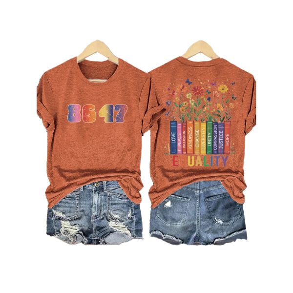 Retro Flowers 86 47 Equality Matters Equality Never Hurt Anybody Diversity Equity And Inclusion Shirt