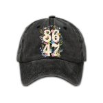 Retro Flowers 86 47 Print Baseball Cap