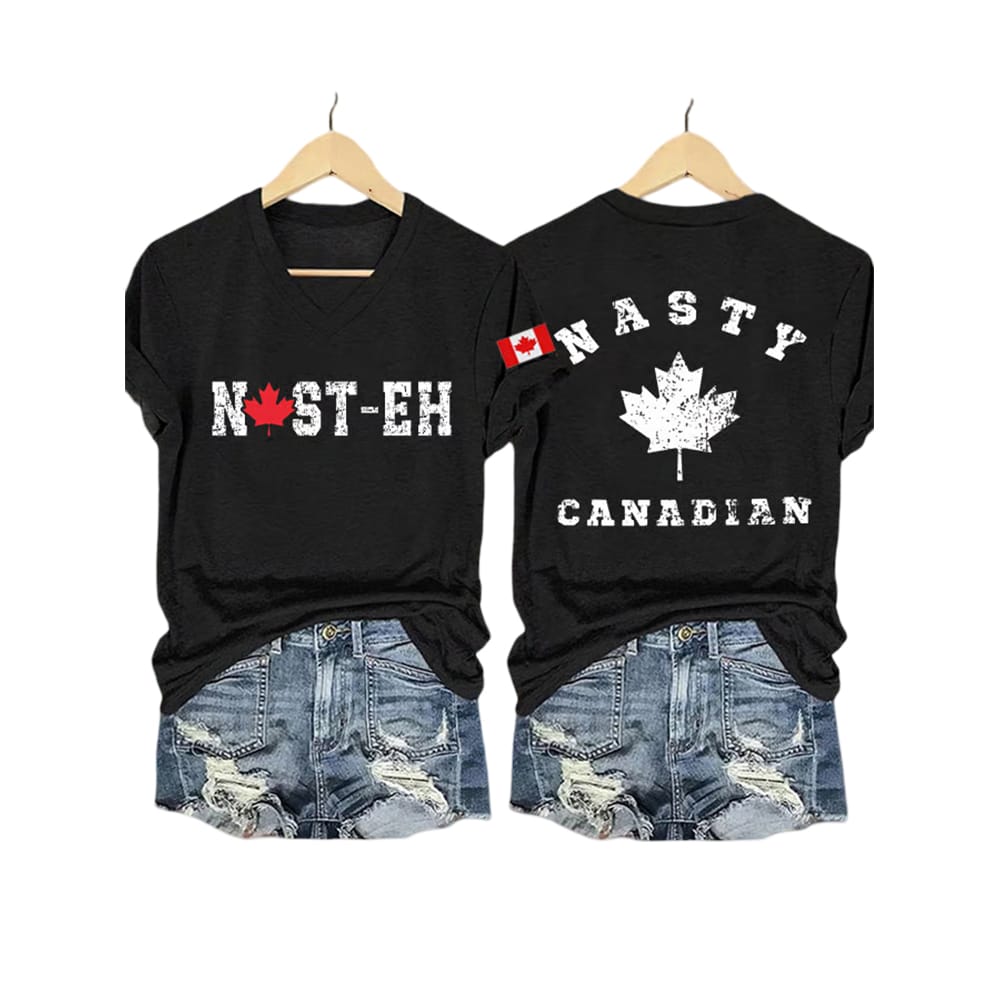 Retro Nasty Canadians Print T Shirt Retro Nasty Canadians Print T-Shirt