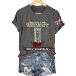 Retro Once Upon A Time The French Had A Real Problem With The 1% They Solved It Print T-Shirt