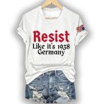 Retro Resist Like It's 1938 Germany American Flag Shirt