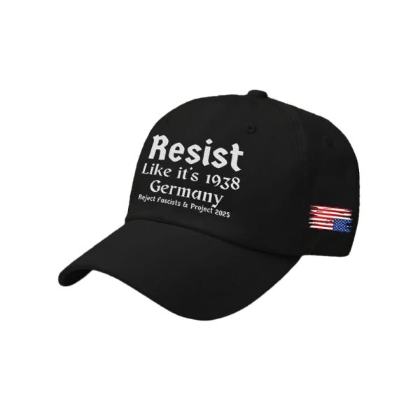 Retro Resist Like It’s 1938 Germany Reject Fascism And Project 2025 Print Baseball Cap