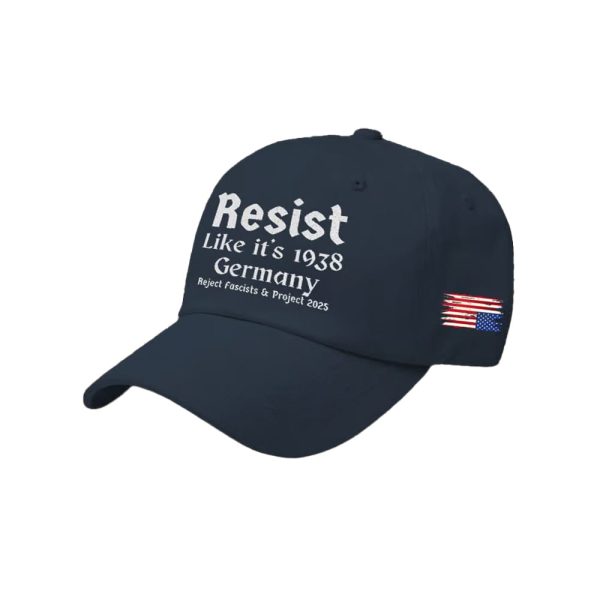 Retro Resist Like It’s 1938 Germany Reject Fascism And Project 2025 Print Baseball Cap
