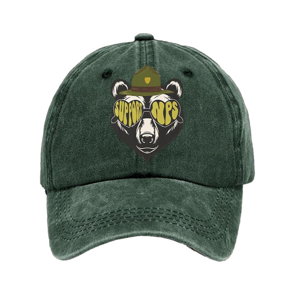 Retro Support National Park Service Printed Baseball Cap Retro Support National Park Service Printed Baseball Cap
