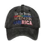 Retro We The People No Kings In America Print Baseball Cap