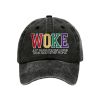 Retro Woke Just Means Give A Damn About Other People Print Baseball Cap