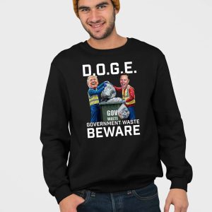 Trump Musk Garbage Man DOGE Government Waste Beware Shirt 4