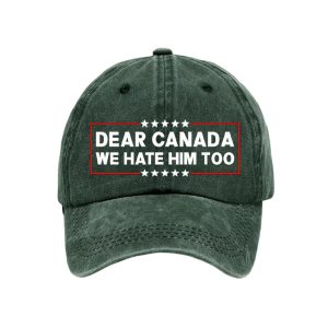 Retro Dear Canada We Hate Him Too Pride Baseball Cap2