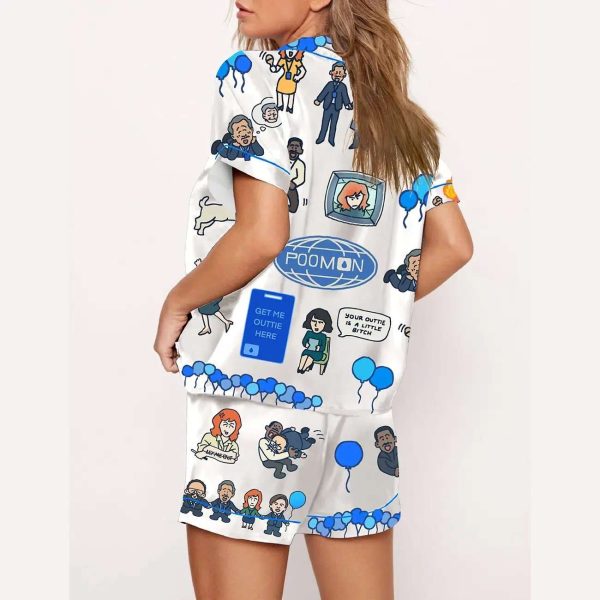 Severance Cast Portraits Office dystopian Print Pajama Set