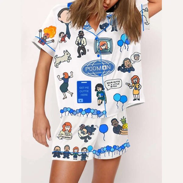 Severance Cast Portraits Office dystopian Print Pajama Set