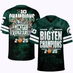Spartans Men's Basketball Big Ten Champions 2025 V-neck Short Sleeve Jersey