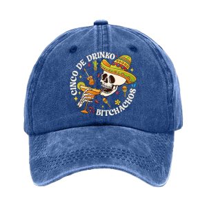 Cinco De Drinko Bitchachos Print Baseball Cap2